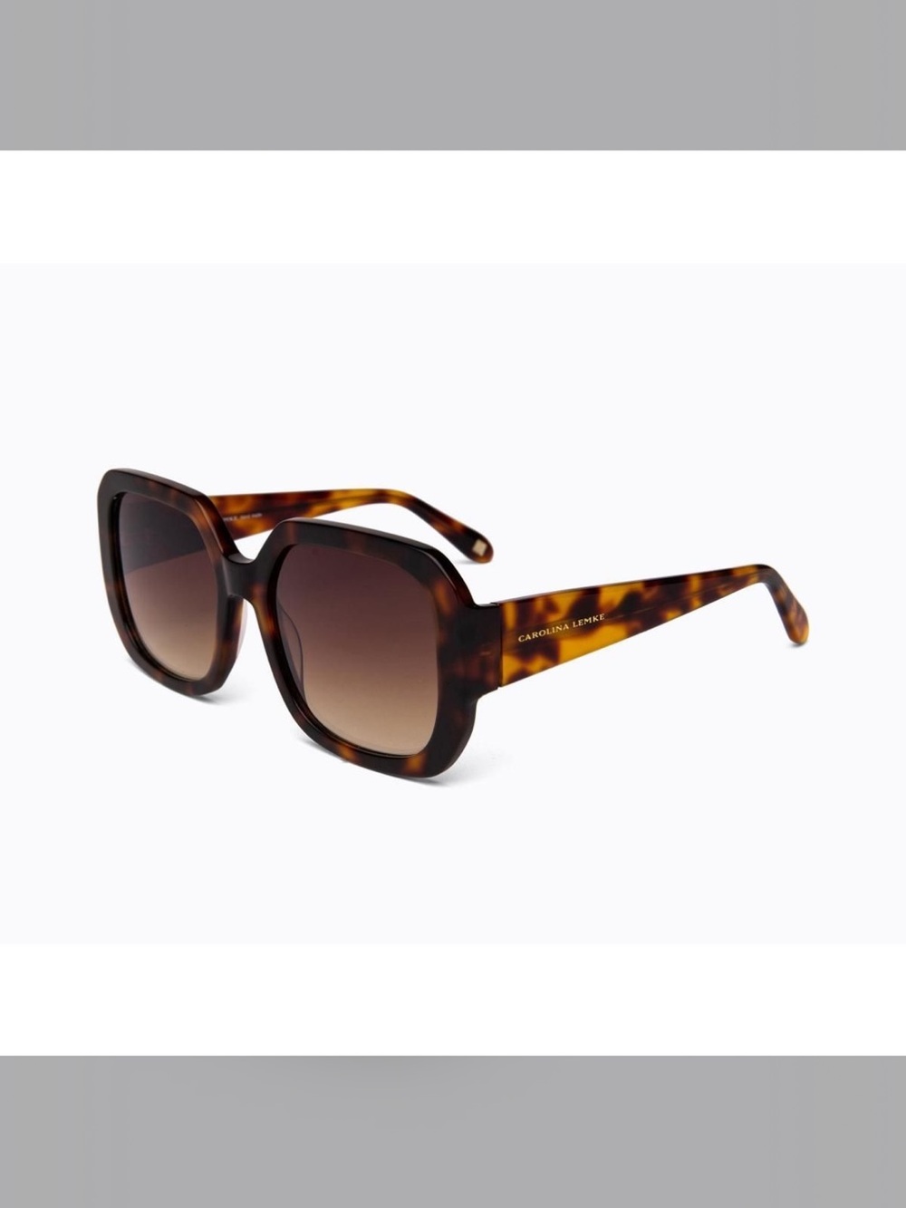 Carolina Lemke Tortoiseshell Square Sunglasses - Brown Gradient